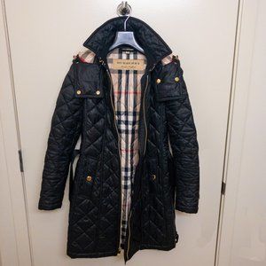 BURBERRY Belted Quilted Parka- XS 😍🌷🌼